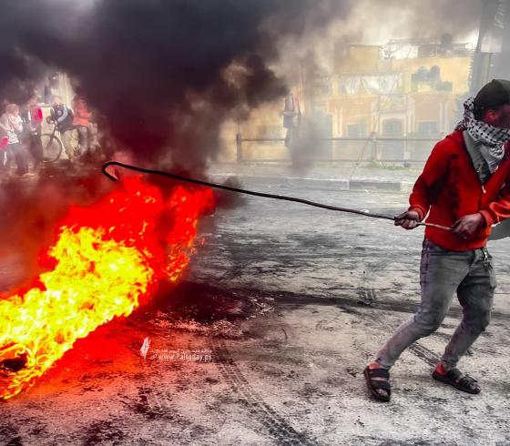 صورة ارشيفية من الاحتجاجات يوم الخميس الماضي