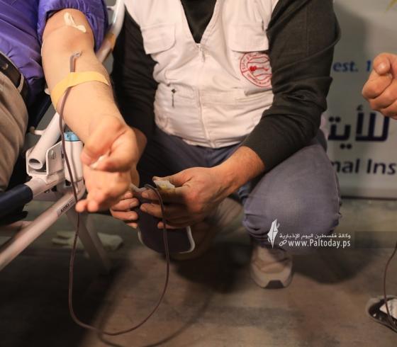 غزة.. حملة لـالتبرع بالدم تضامنا مع تركيا وسوريا (12).JPG