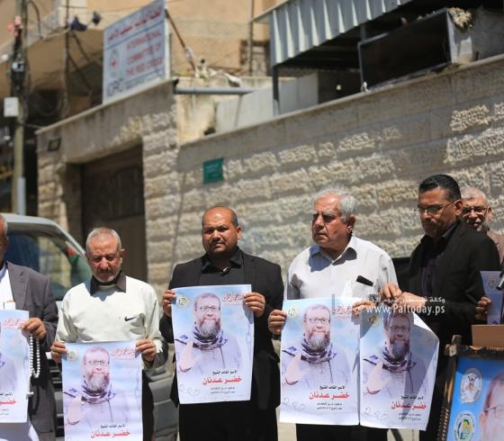 خيمة التضامن مع الشيخ خضر عدنان وسط مدينة غزة تواصل فعالياتها بحضور جماهيري واسع (13).JPG