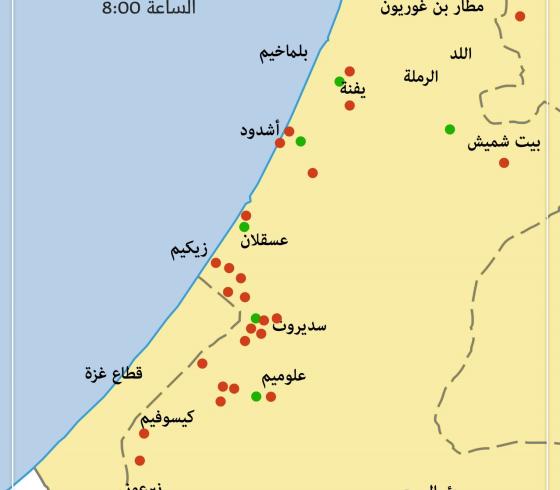 خارطة صواريخ المقاومة التي ضربت القدس وتل ابيب.jpg
