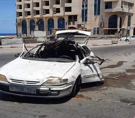 قصف مركبة في غزة- ارشيفية