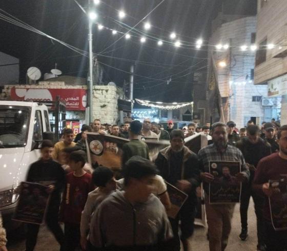 مسيرة لمطالبة باسترداد جثمان الشهيد خضر عدنان.jpg
