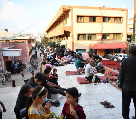 صورة تعبيرية "نازحون في مستشفى ناصر" جنوب القطاع