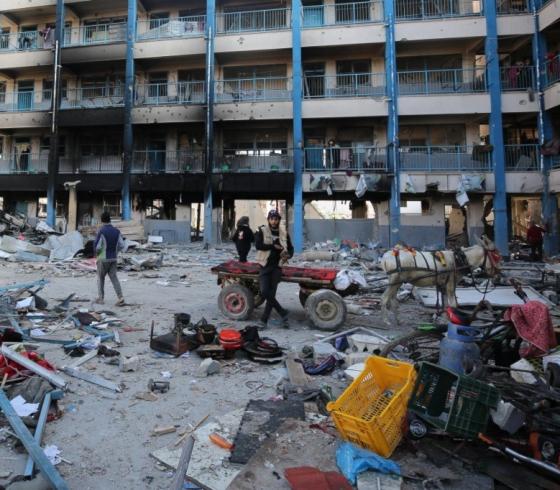 مدرسة تابعة للأونروا دمرها الاحتلال خلال حربه على غزة