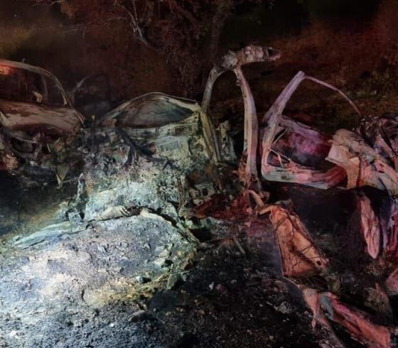 من مكان انفجار السيارة المفخخة قرب غوش عتصيون بالخليل