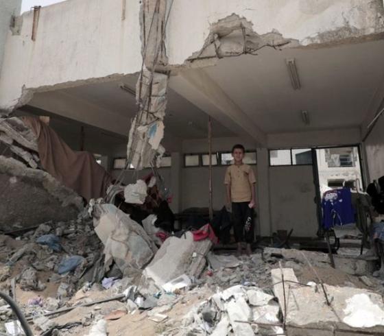 مدرسة مدمرة بغزة تابعة للأنروا