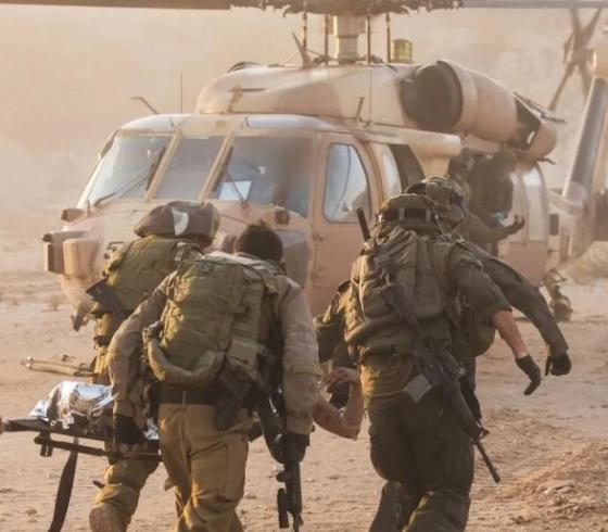 صورة لإخلاء قتلى من جيش الاحتلال الإسرائيلي خلال القتال