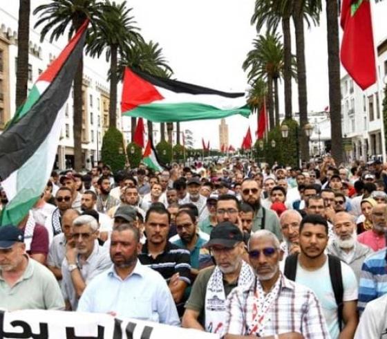 مظاهرات في المغرب تضامنا مع غزة