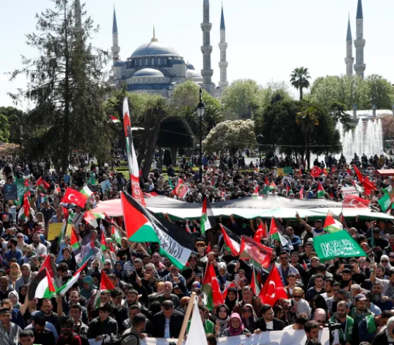 مظاهرات في إسبانيا نصرة لفلسطين