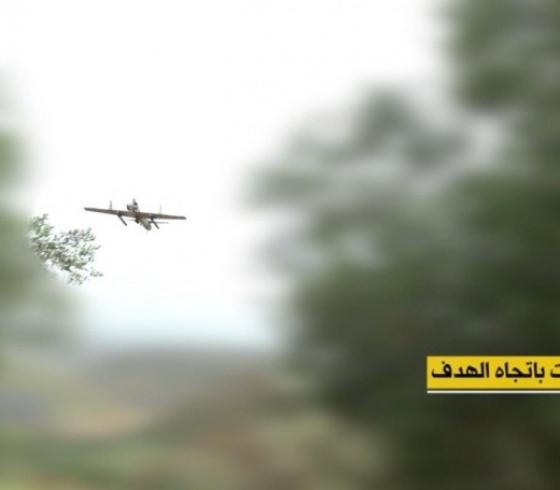 جانب من عملية اطلاق حزب الله طائرة مسيرة باتجاه كيان الاحتلال.jpeg