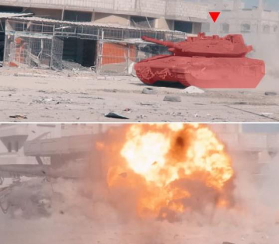 صورة لكمين وقعت به دبابات الاحتلال في مخيم جباليا