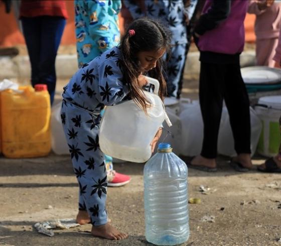 مياه غزة- شح المياه- فقر- جوع-