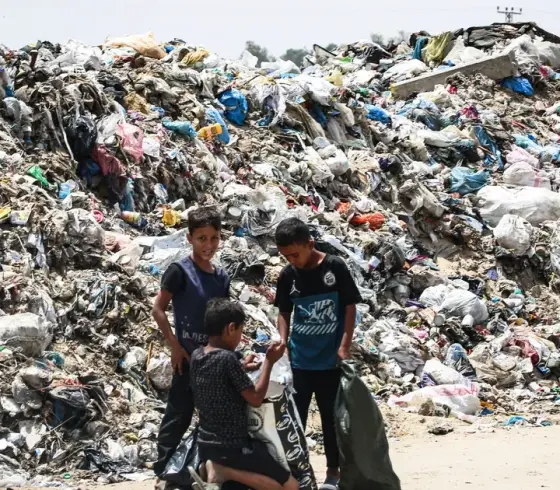 نفايات في غزة