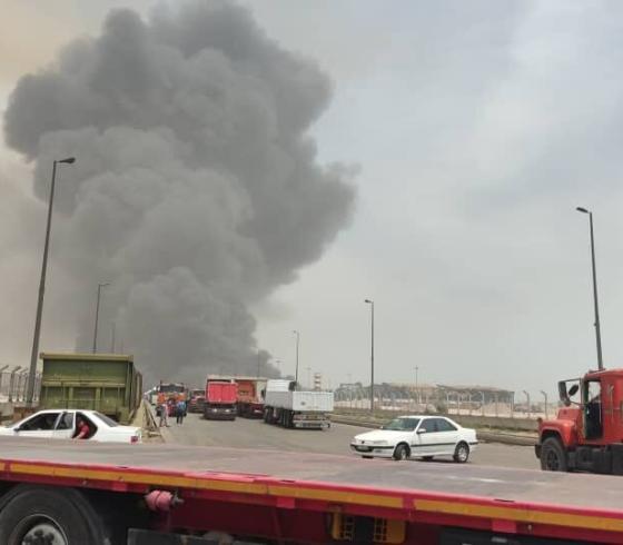 صورة الانفجار في بندر عباس