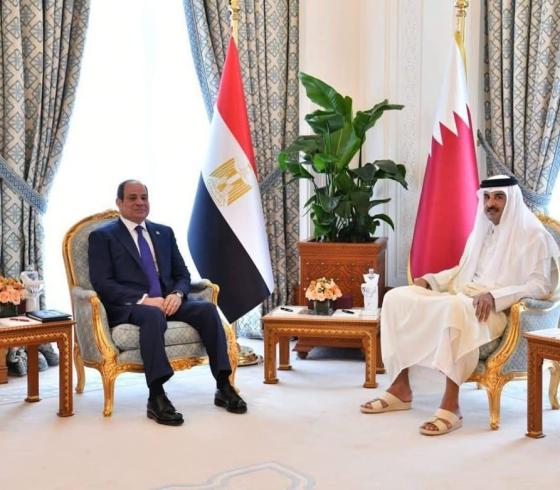 السيسي وأمير قطر