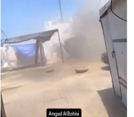 استهداف خيمة في شهداء لاقصى.PNG