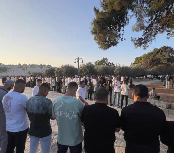 صلة عيد الاضحى بالمسجد الاقصى (1)