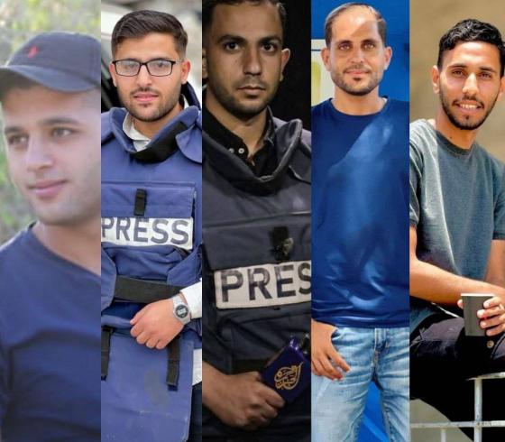 ارتقاء 5 صحفيين باستهداف إسرائيلي متعمد غرب غزة