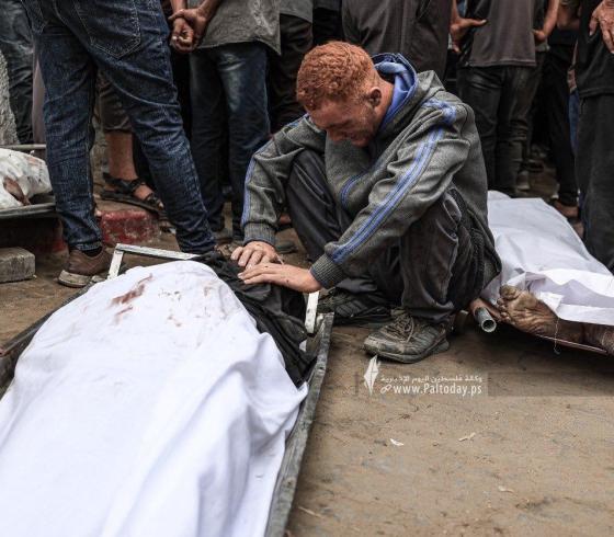وداع شهداء من منتظرين المساعدات وقصف خيام النازحين بمدينة غزة (8).jpeg