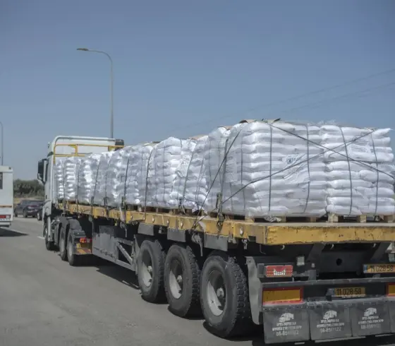 مساعدات في طريقها إلى غزة