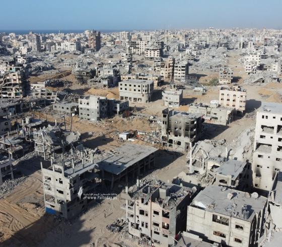 صور جوية تظهر الدمار في مدينة غزة (1)