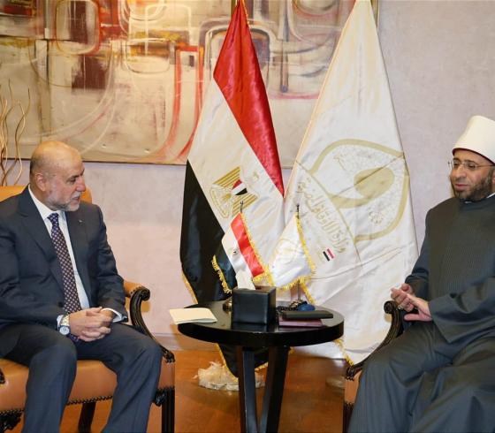 الهباش ووزير الأوقاف المصري