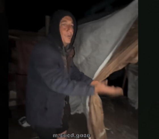 غرق خيام النازحين في غزة.PNG