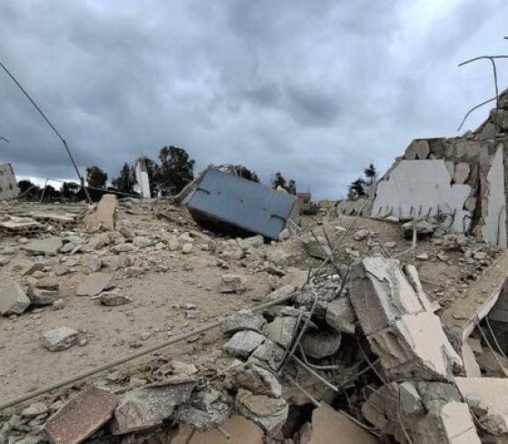 منزل مدمر جراء القصف الإسرائيلي في لبنان
