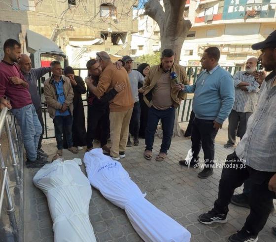 وداع 5 شهداء بينهم ثلاثة أطفال ارتقوا فى قصف صهيونى على مدينة بيت لاهيا (2).jpeg