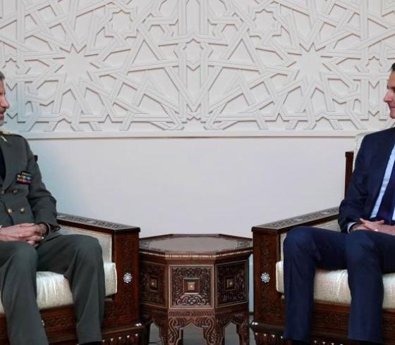 الاسد خلال لقائه وزير الدفاع الايراني