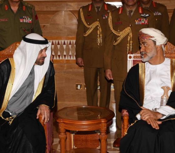 سلطان عمان وولي عهد محمد بن زايد