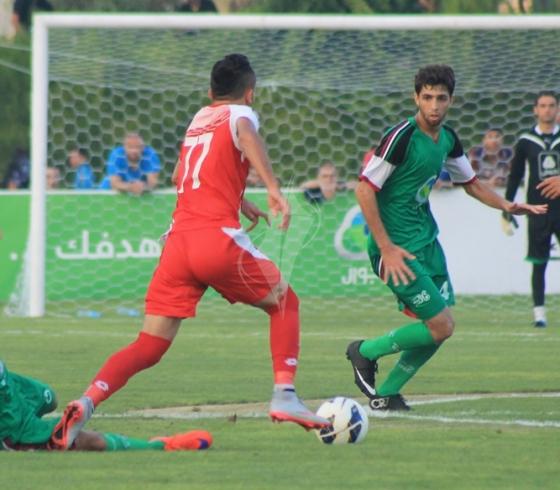 جانب من لقاء الذهاب بين اتحاد الشجاعية أهلي الخليل