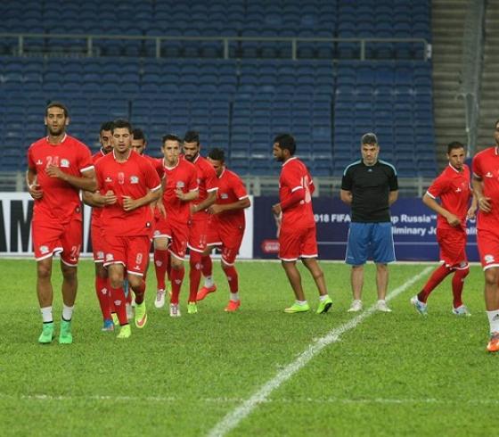 جانب من تدريبات المنتخب الوطني