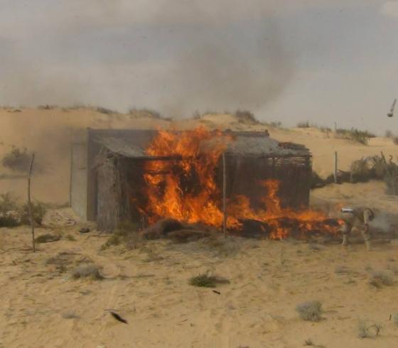 استهداف مدرعة للجيش المصري بالعريش 