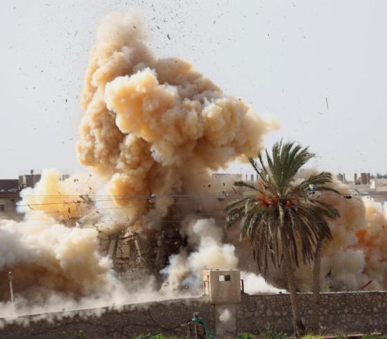 صورة ارشيفية لتفجير في رفح