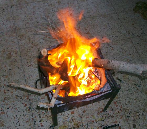التدفئة على الفحم
