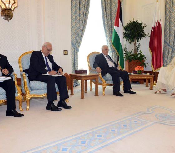 الرئيس عباس في قطر