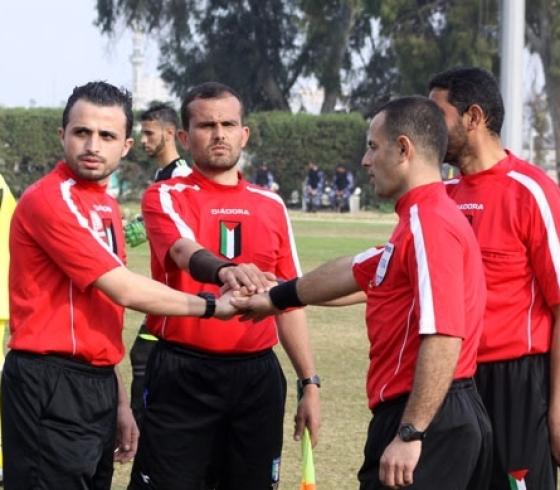 حكام الضفة الغربية خلال لقاءات دوري الدرجة الممتازة