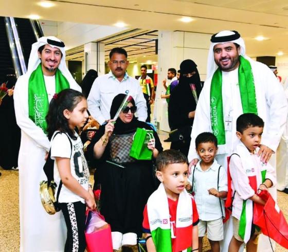 الامارات تحتفل بـ اليوم الوطني 89 السعودي
