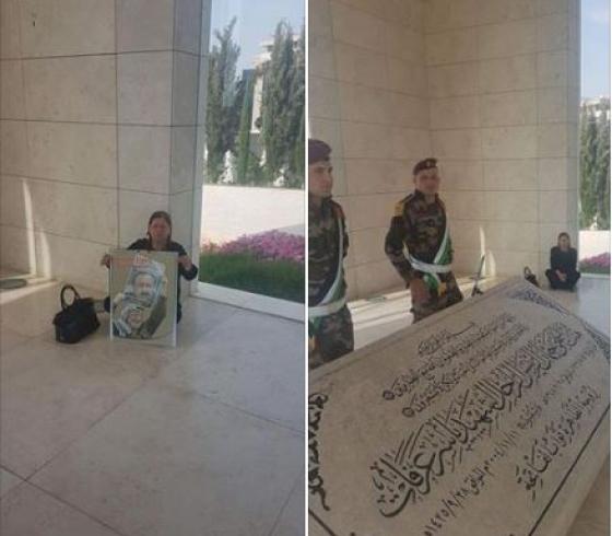 فدوى البرغوثي تلجأ لضريح الراحل عرفات لتشكي هم الأسرى له