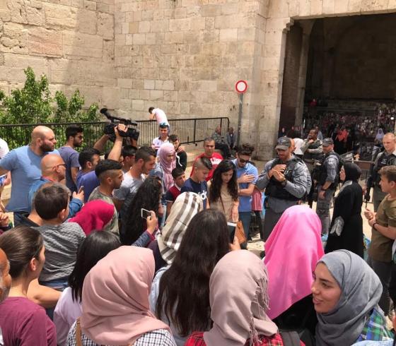 وقفة تضامنيةمع الاسرى في القدس