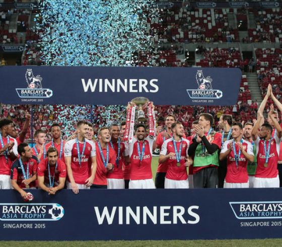 أرسنال يتوج بكأس الدوري الإنكليزي في آسيا