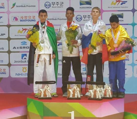 البطل محمد الياسيني يحصد فضيّة العالم بالتايكواندو للناشئين 