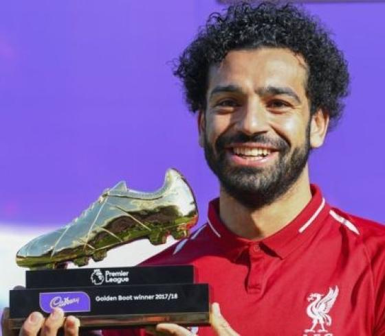 محمد صلاح يحصل على الحذاء الذهبي 
