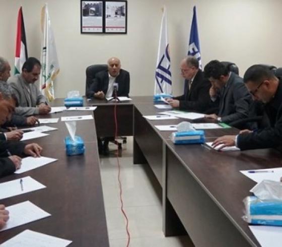 أجتماع اللواء جبريل الرجوب بوفد نادي وادي النيص