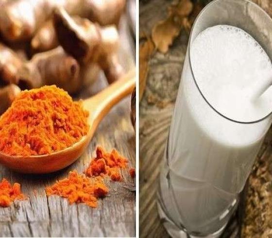 الحليب مع الكركم