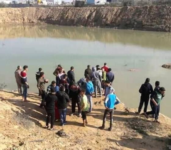 بركة تجميع مياه امطار في غزة