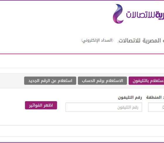 استعلم الآن فاتورة التليفون الأرضي شهر أكتوبر 2019