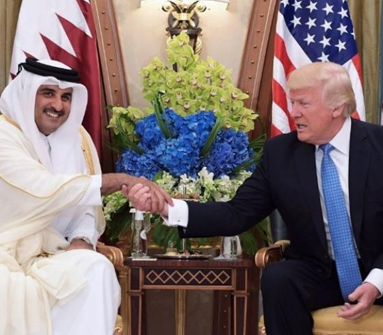 امير قطر وترامب