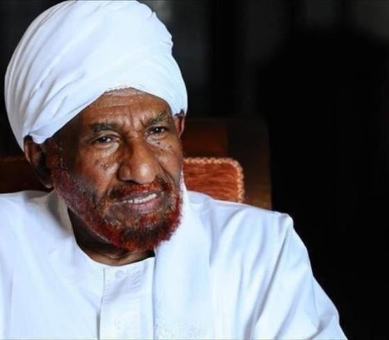  رئيس حزب الأمة القومي السوداني الصادق المهدي